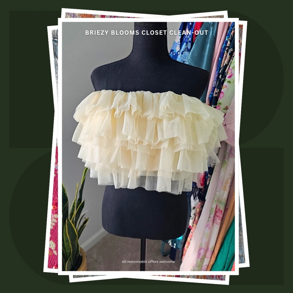 Sunday in Brooklyn Cream Ruffle Blouse